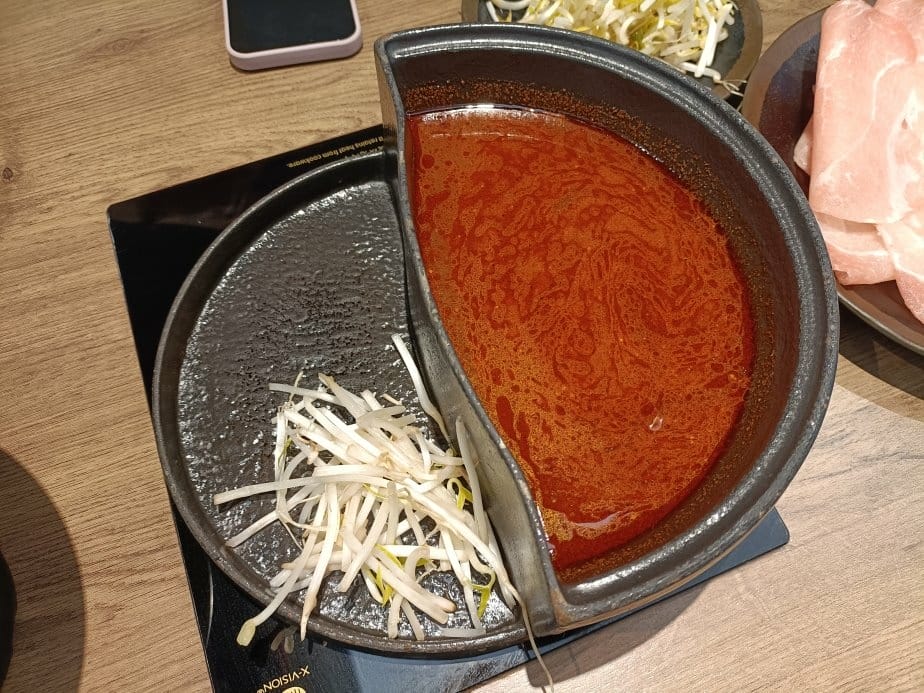 桃園美食|饗食鍋-桃園成功店。個人鴛鴦鍋、一鍋一烤，一鍋皆可