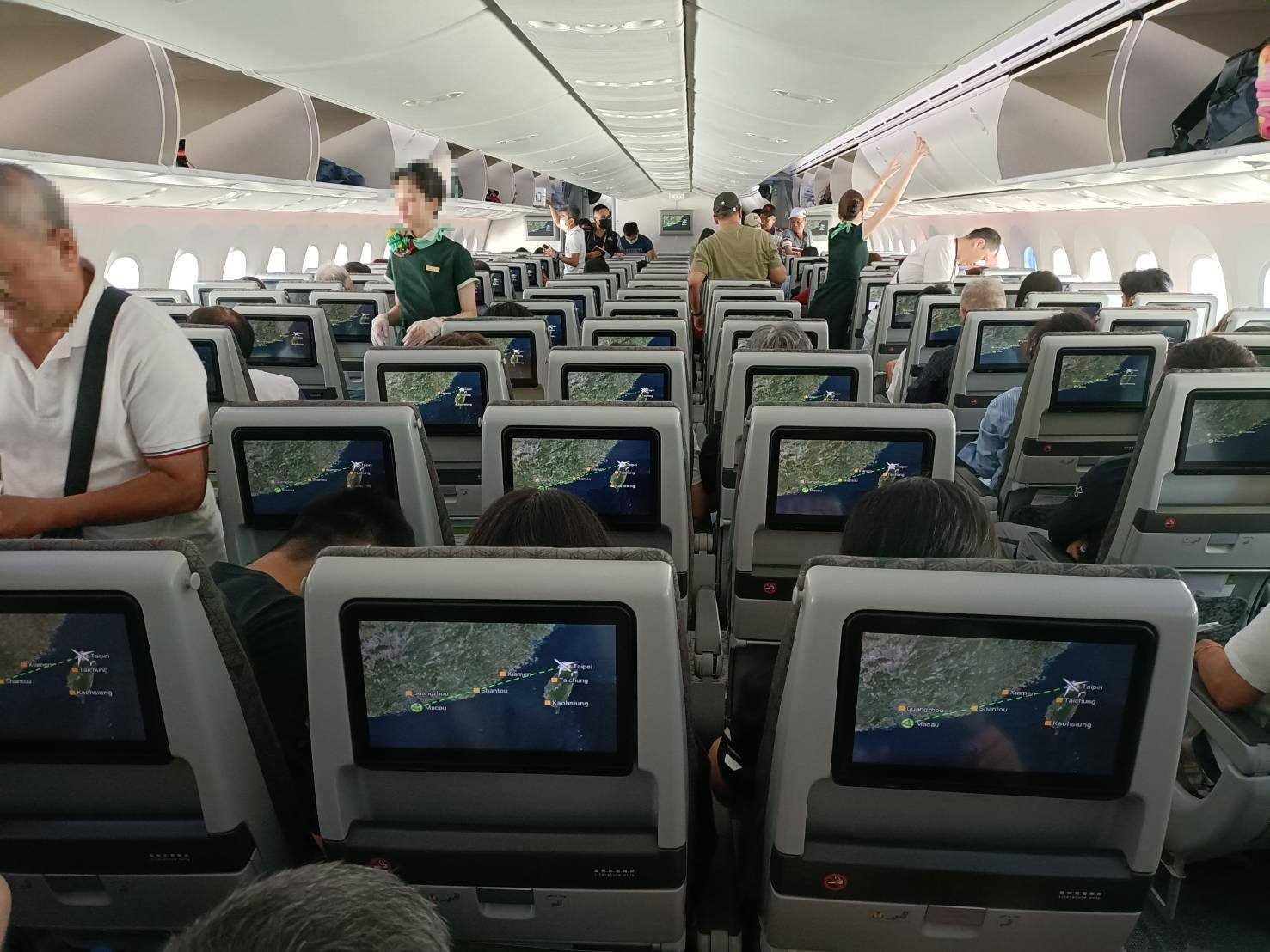 澳門|長榮航空波音787-9 經濟艙，BR801班次台北飛澳門。