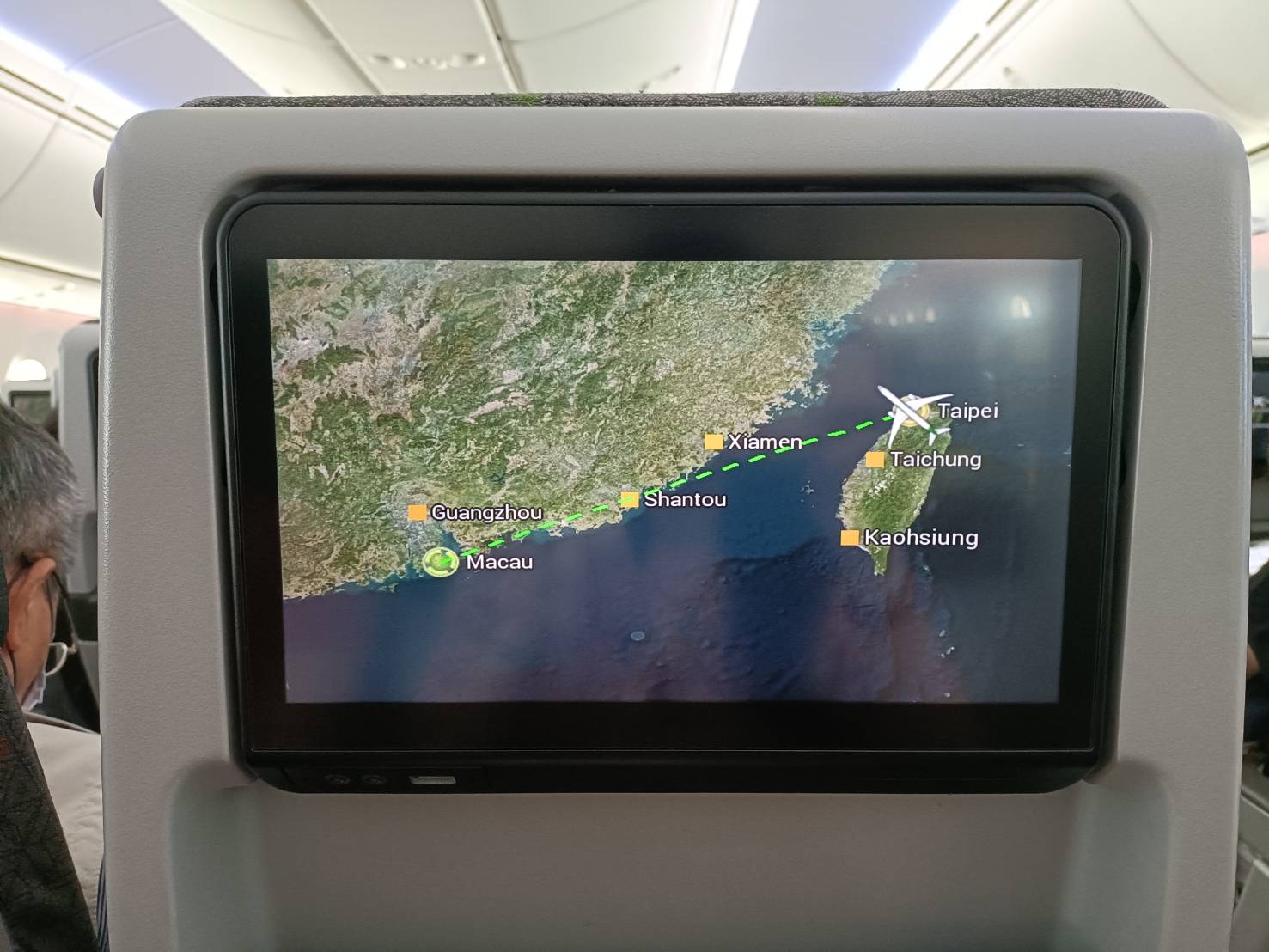 澳門|長榮航空波音787-9 經濟艙，BR801班次台北飛澳門。